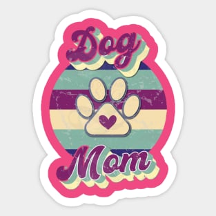 Dog mom retro Sticker